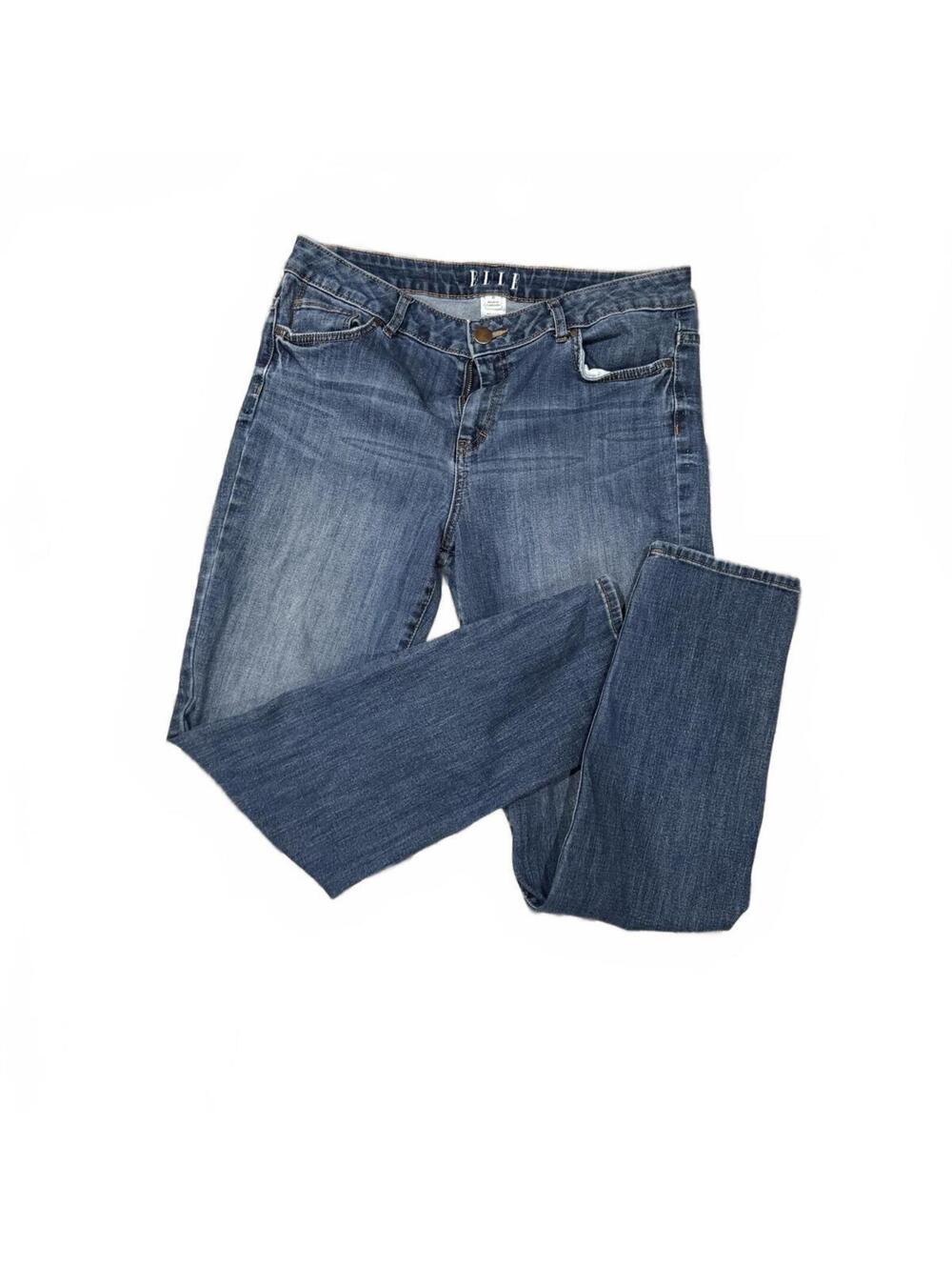 ELLE Women's Medium Wash Stretch Bootcut Jeans Size 10